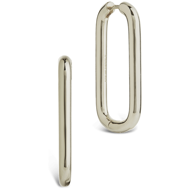Kaylani Elongated Geo Hoops