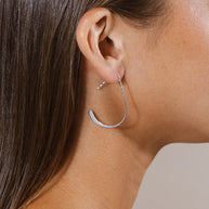 Sterling Silver Teardrop Threader Earrings