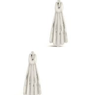 Sterling Silver Ripple Statement Hoop Earrings