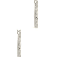 Sterling Silver Anita Textured Hoop Earrings