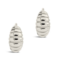 Sterling Silver Graham Ribbed Micro Hoop Earrings