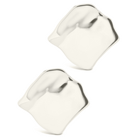 Sterling Silver Vivien Molten Square Statement Studs