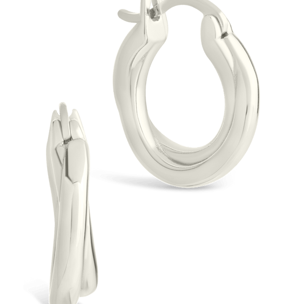 Sterling Silver Janice Twisted Hoop Earrings