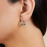Sterling Silver Janice Twisted Hoop Earrings