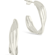 Sterling Silver Monique Twisted Stud Earrings