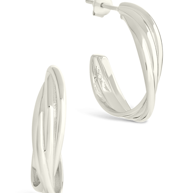Sterling Silver Monique Twisted Stud Earrings