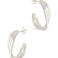 Sterling Silver Monique Twisted Stud Earrings