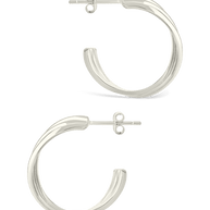 Sterling Silver Monique Twisted Stud Earrings
