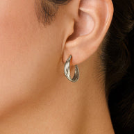 Sterling Silver Monique Twisted Stud Earrings