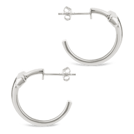 Sterling Silver Kaira Crossbar Hoops