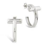 Sterling Silver Kaira Crossbar Hoops