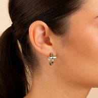 Sterling Silver Kaira Crossbar Hoops