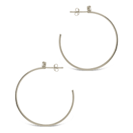 Sterling Silver Kamryn Luxe Stone Accent Hoops