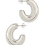 Avril Elongated Chunky Hoop Earrings