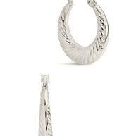 Delia Textured Hoop Earrings