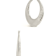Delia Textured Hoop Earrings