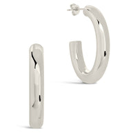 Rory Polished Tube Hoop Earrings