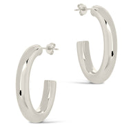 Rory Polished Tube Hoop Earrings