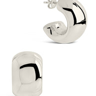 Marley Polished Chunky Hoop Earrings