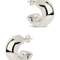 Marley Polished Chunky Hoop Earrings