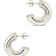 Marley Polished Chunky Hoop Earrings