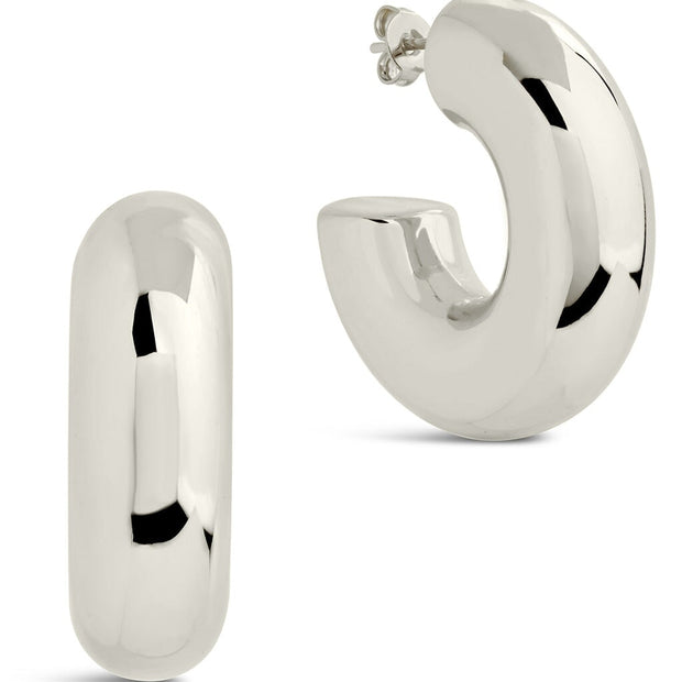 Wynonna Polished Tube Hoop Earrings