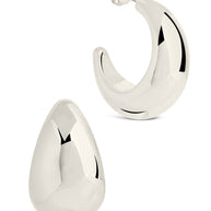 Eclipse Polished Hoop Earrings