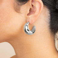 Eclipse Polished Hoop Earrings