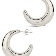 Eclipse Polished Hoop Earrings