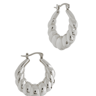 Piper Twisted Polished Hoop Earrings