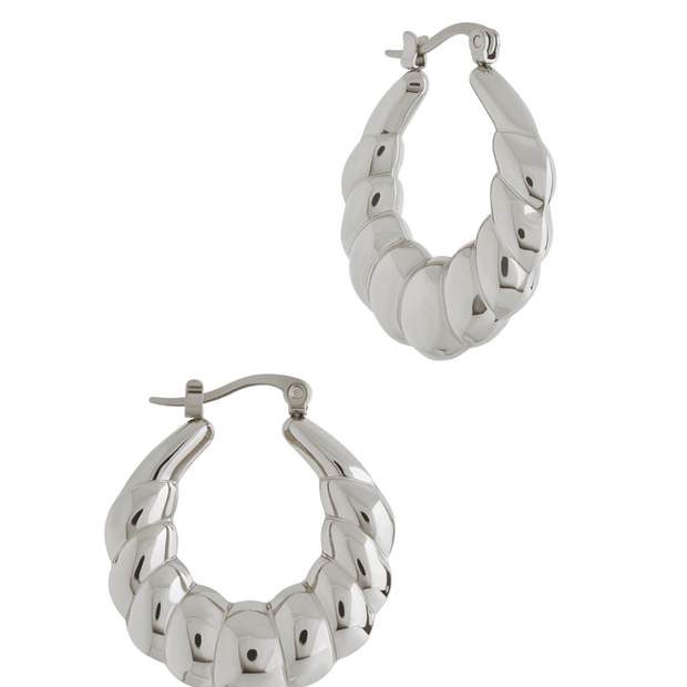 Piper Twisted Polished Hoop Earrings