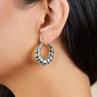 Piper Twisted Polished Hoop Earrings