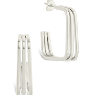 Square Prong Davina Hoop