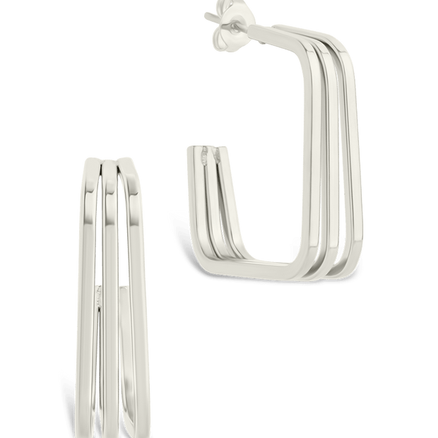 Square Prong Davina Hoop