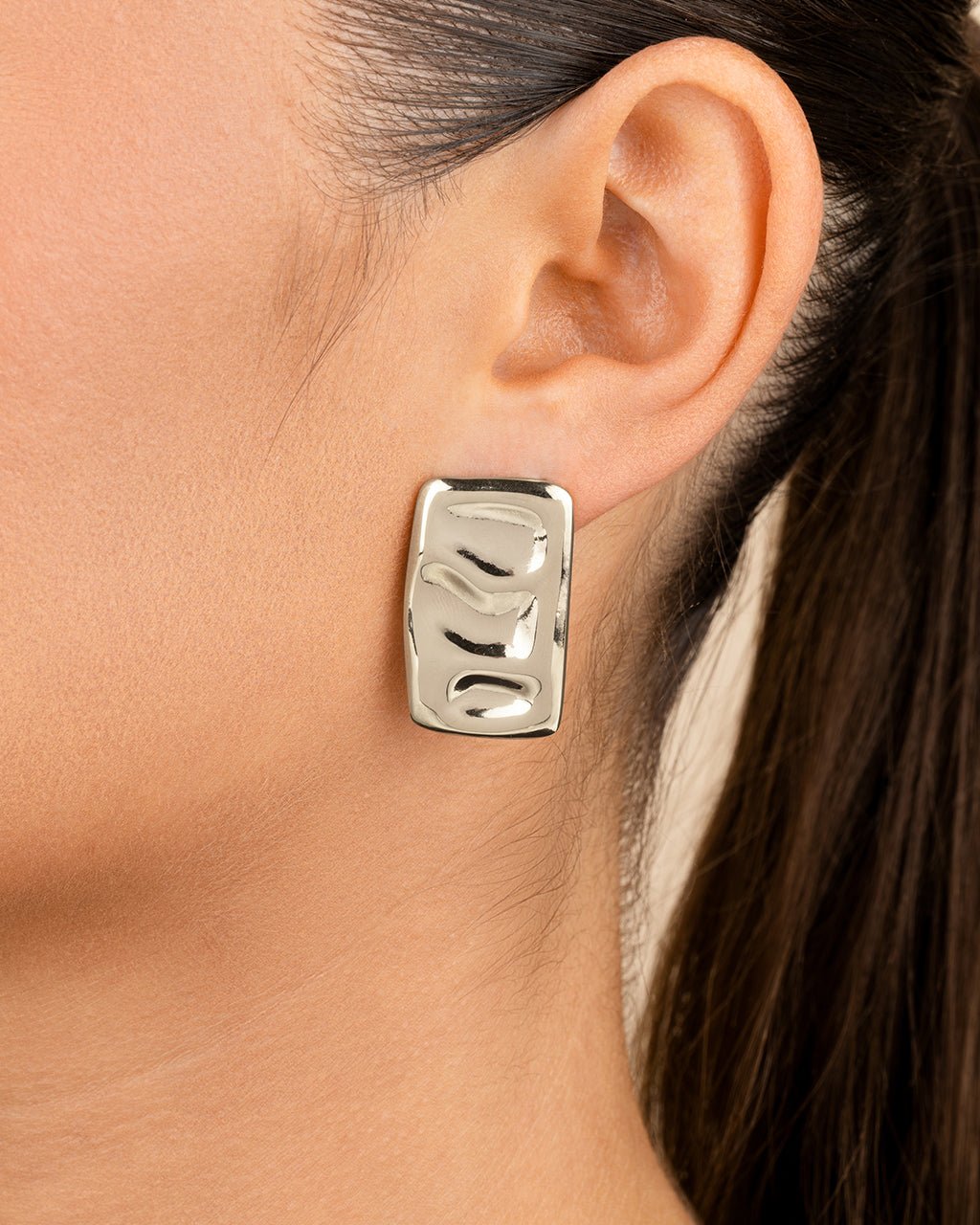 Monet Molten Metal Bar Stud Earrings