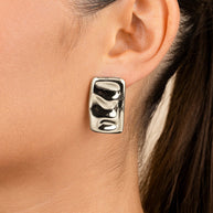 Monet Molten Metal Bar Stud Earrings
