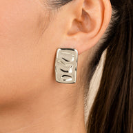 Monet Molten Metal Bar Stud Earrings