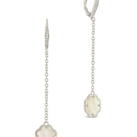 Rose Petal Long Drop Earrings