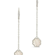 Rose Petal Long Drop Earrings