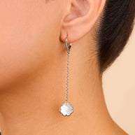 Rose Petal Long Drop Earrings