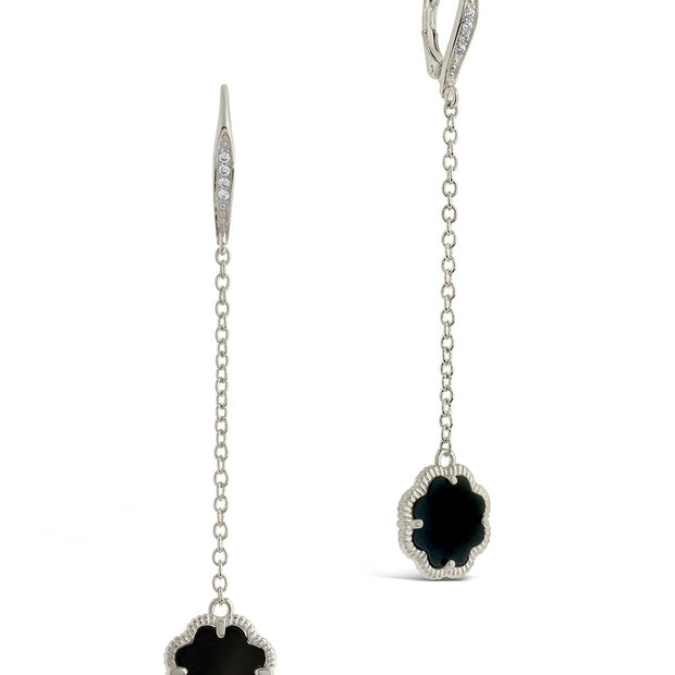Rose Petal Long Drop Earrings