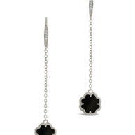Rose Petal Long Drop Earrings