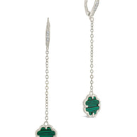 Rose Petal Long Drop Earrings