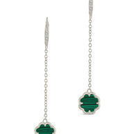 Rose Petal Long Drop Earrings