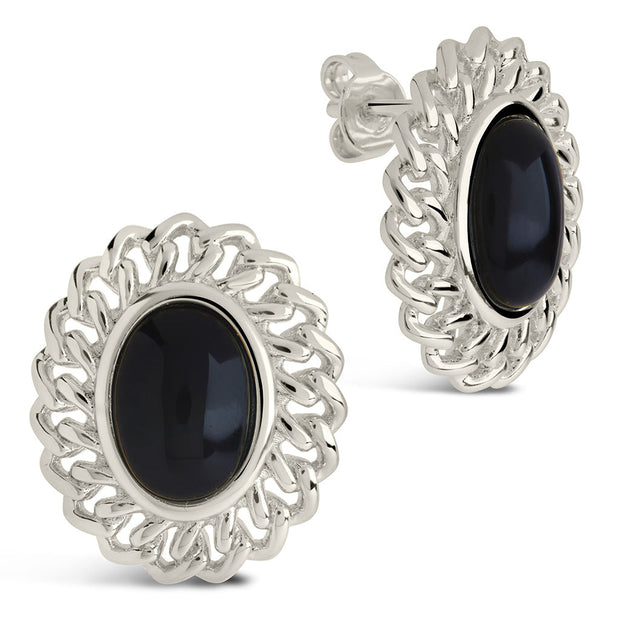 Ainsley Onyx Statement Stud Earrings