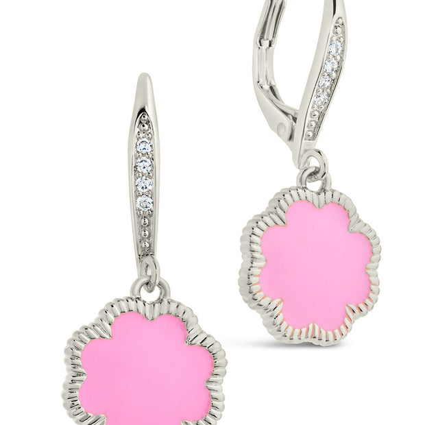 Rose Petal Short Drop Earrings