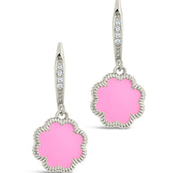 Rose Petal Short Drop Earrings