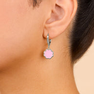Rose Petal Short Drop Earrings