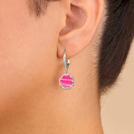 Rose Petal Short Drop Earrings