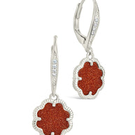 Rose Petal Short Drop Earrings